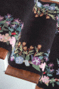 American Cottage Fl Garden Blk Runner